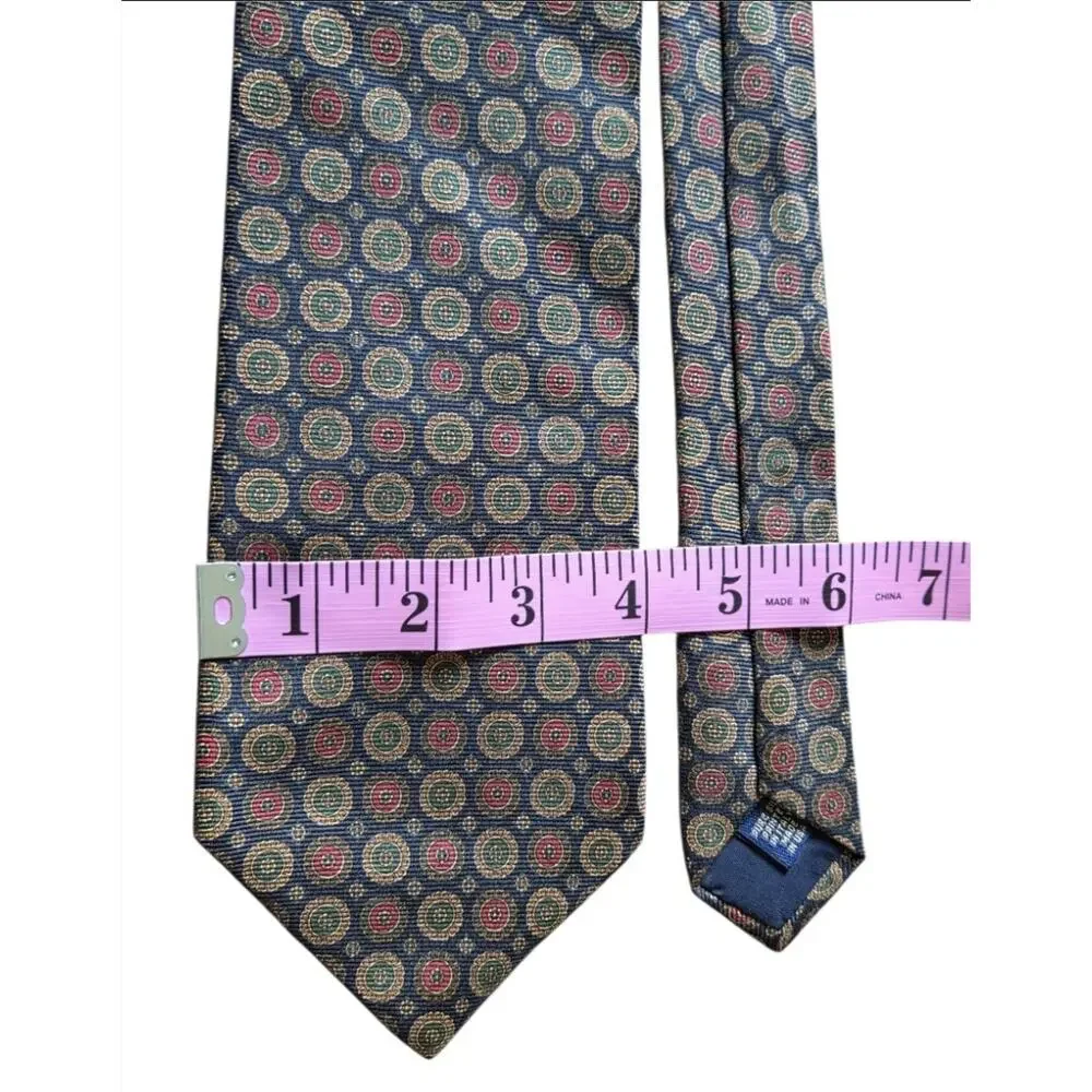 NWT Brooks Brothers Makers Pure Silk Necktie Printed In Italy Made USA Medallion